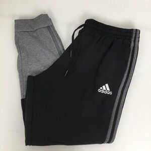 Adidas Men’s Jogger Sweatpants Size XL Black Grey Color Block Casual Loungewear